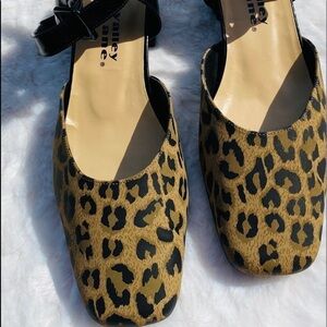 Leopard sling back shoe 7 1/2 W